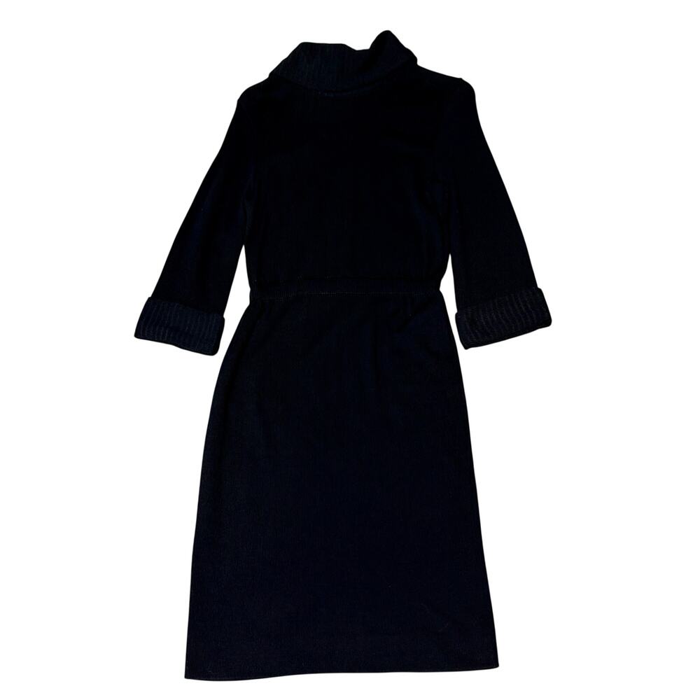 Vintage Goldworm Black Knit Sweater Dress – Made in USA | Union Made Size Small